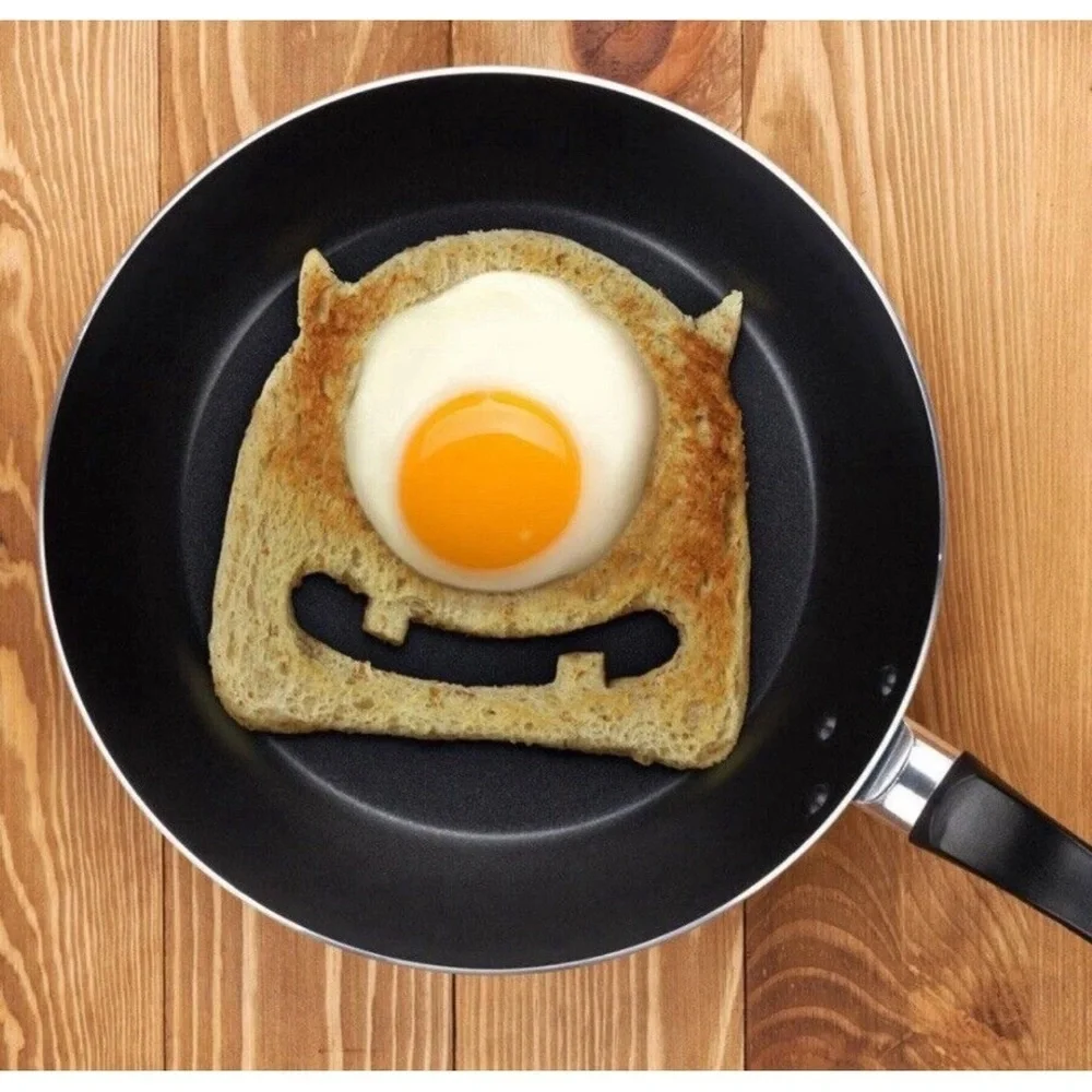 Monster Shaped Silicone Egg Mold Bento Lunchbox kids Fun Food Cutter Sandwich